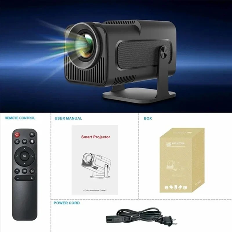 پروژکتور هوشمند HY320 اندرویدی رم 2 حافظه 16 گیگابایت با وای‌فای و بلوتوث